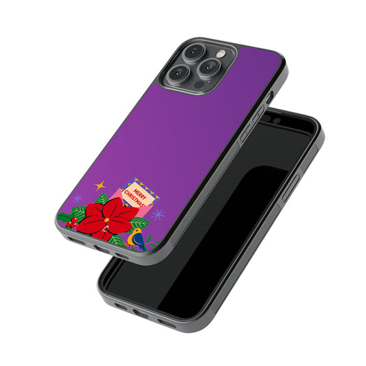 Merry Christmas Letter Glossy Metal Case