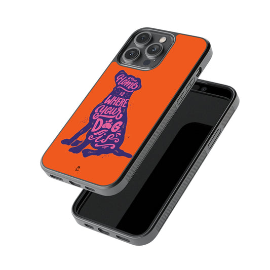 Home Is Where Your Dog Is Glossy Metal Case