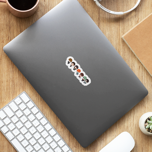 Cute Little Crew Laptop Sticker
