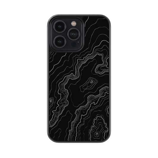 White Lava Topography Glossy Metal Case