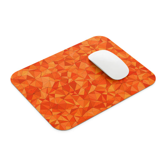 Abstractive Orange Pattern Mouse Pad