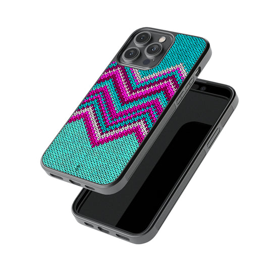 Knit Pattern Glossy Metal Case