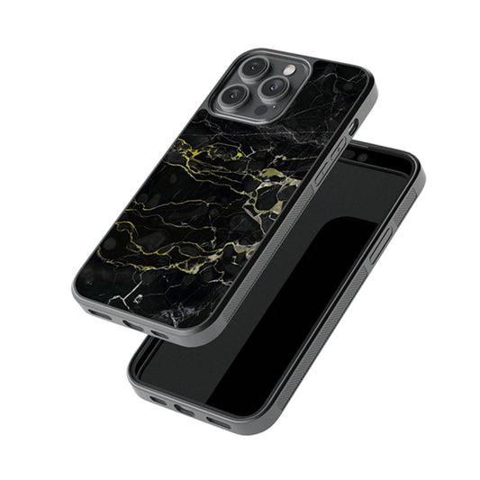 Dark Luminous Marble Glossy Metal Case
