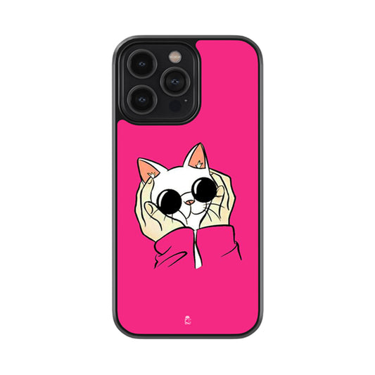 Puffy Cat Glossy Metal Case