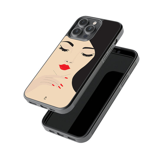 Beautiful Lady Glossy Metal Case