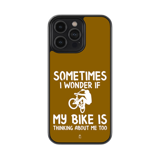 My Bike is Thinking about me too Glossy Metal Case