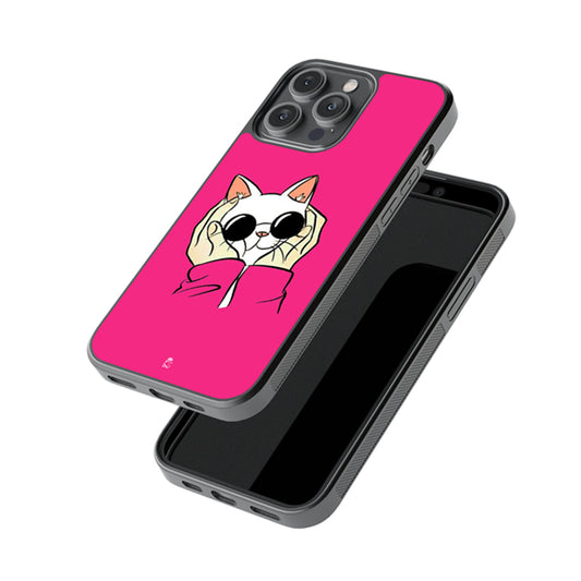 Puffy Cat Glossy Metal Case