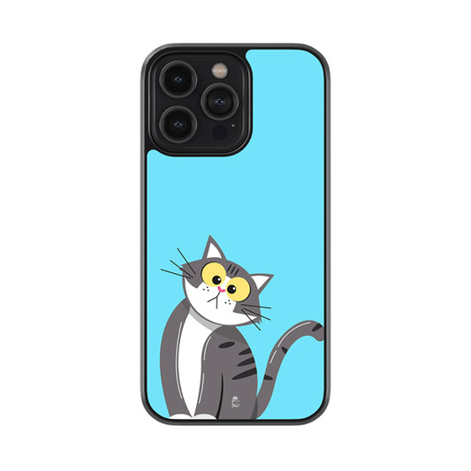 Cute Innocent Cat Glossy Metal Case