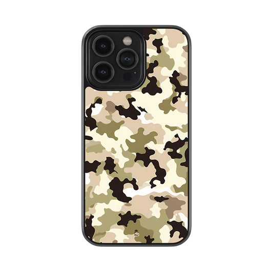 Cream Camo Glossy Metal Case