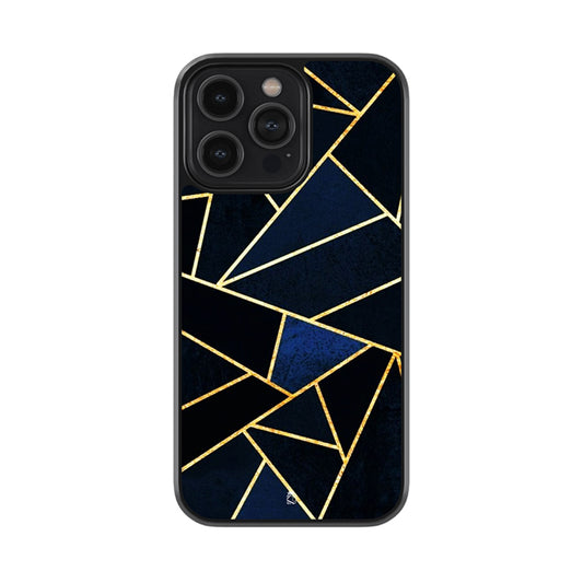 Retro Stripe Marble Glossy Metal Case