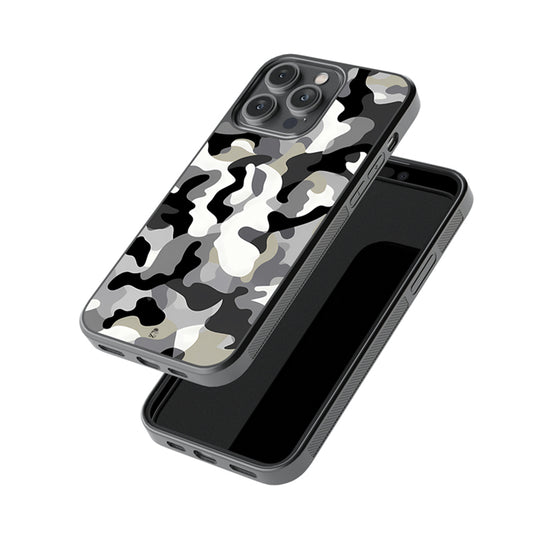 Black and White Glossy Metal Case