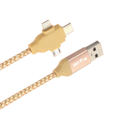 3IN 1 Charging Cable Nylon Braided