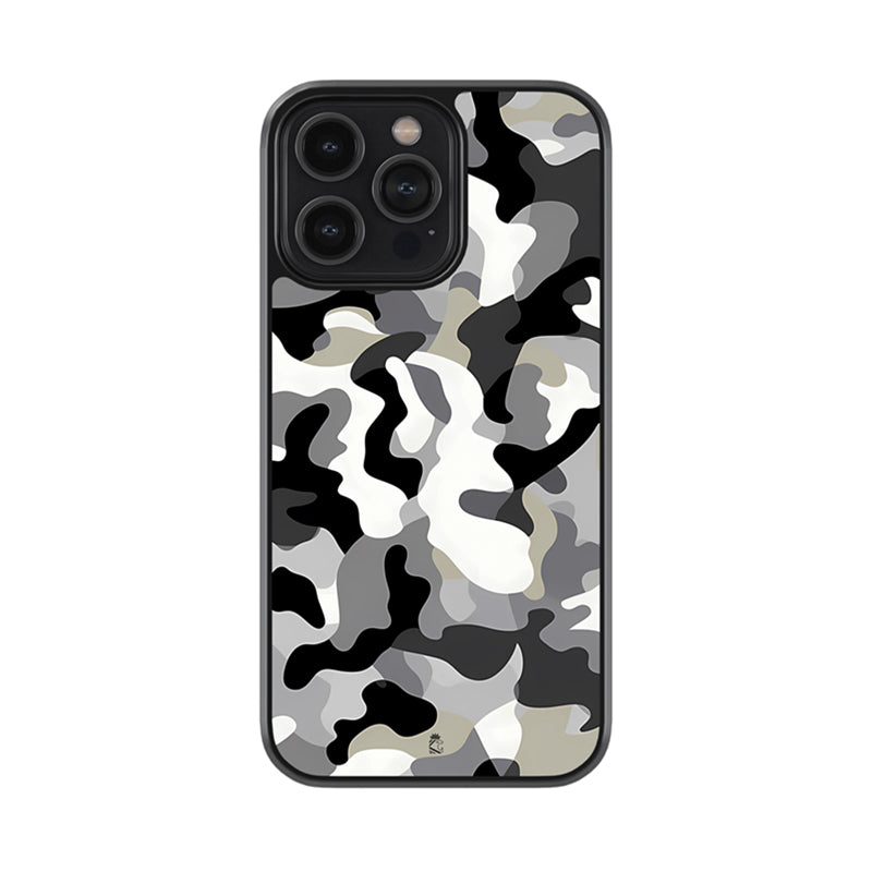 Black and White Glossy Metal Case