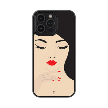 Beautiful Lady Glossy Metal Case