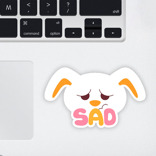 Sad Laptop Sticker