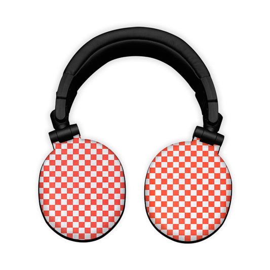 Orange Checkered Headphone Skin
