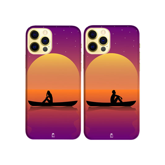 Boating Couple Design Slim Hard Couple Phone Case