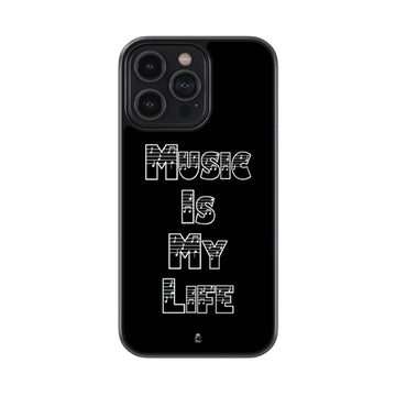 Music is My Life Glossy Metal Case