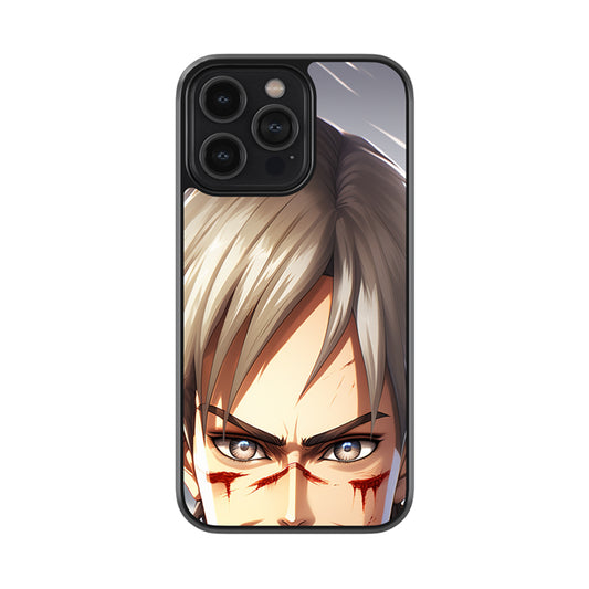 Attack On Titan Bloody Erwin Smile Glossy Metal Case