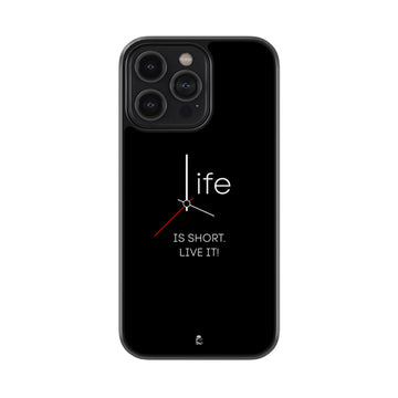 Life Is Short Glossy Metal Case