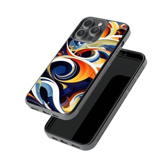 Colourful Waves Glossy Metal Case