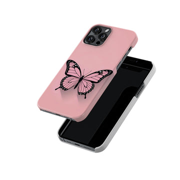 Peach Butterfly Slim Hard Case