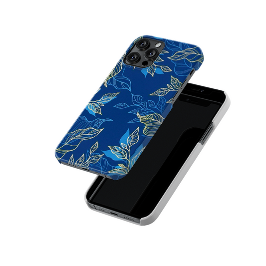 Blue Autumn Leaves Slim Hard Case