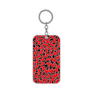Red Power Waves Keychain