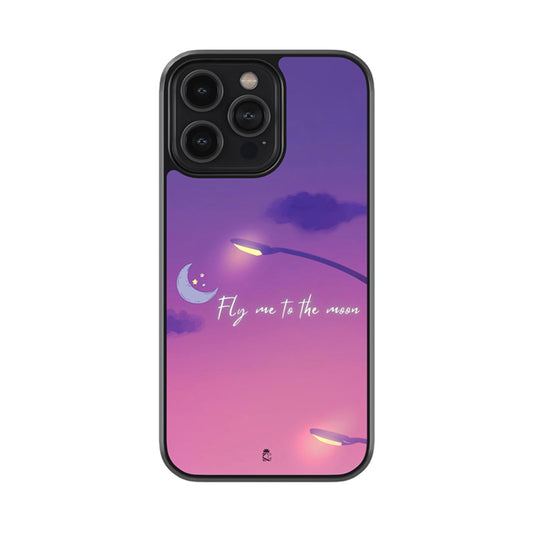 Fly Me To The Moon Glossy Metal Case