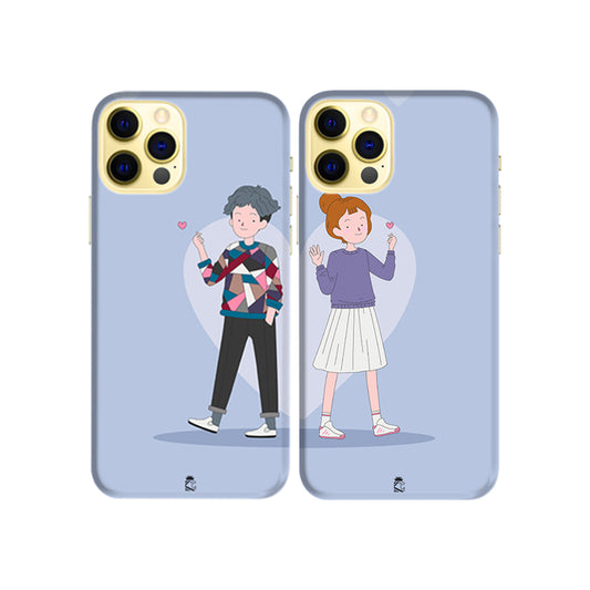 Teen Lovers Slim Hard Couple Phone Case