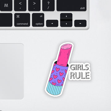 Girls Rule Laptop Sticker