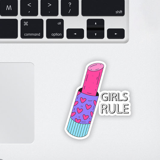 Girls Rule Laptop Sticker