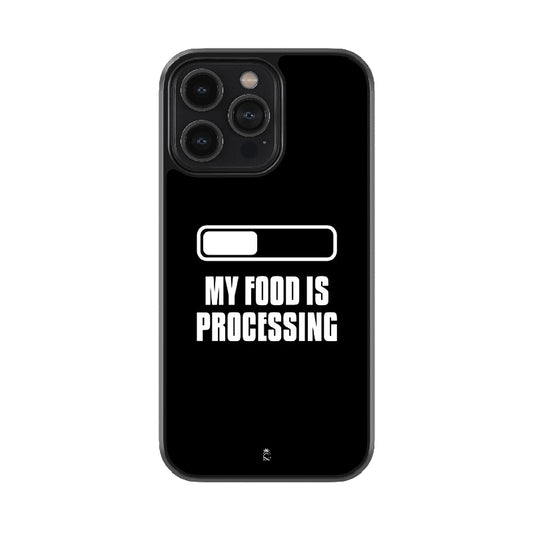 My Food Is Processing  Glossy Metal Case