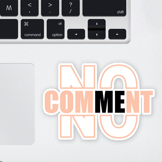 No Comment Laptop Sticker