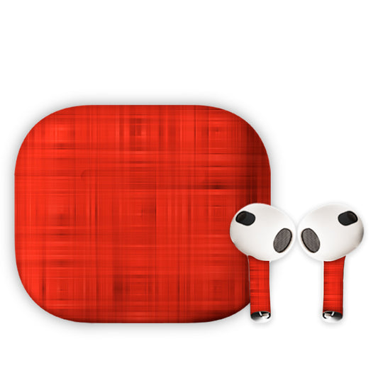 Red Texture Earbuds Skin
