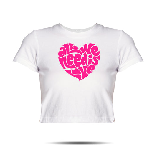 All We Need Is Love Cropped Top