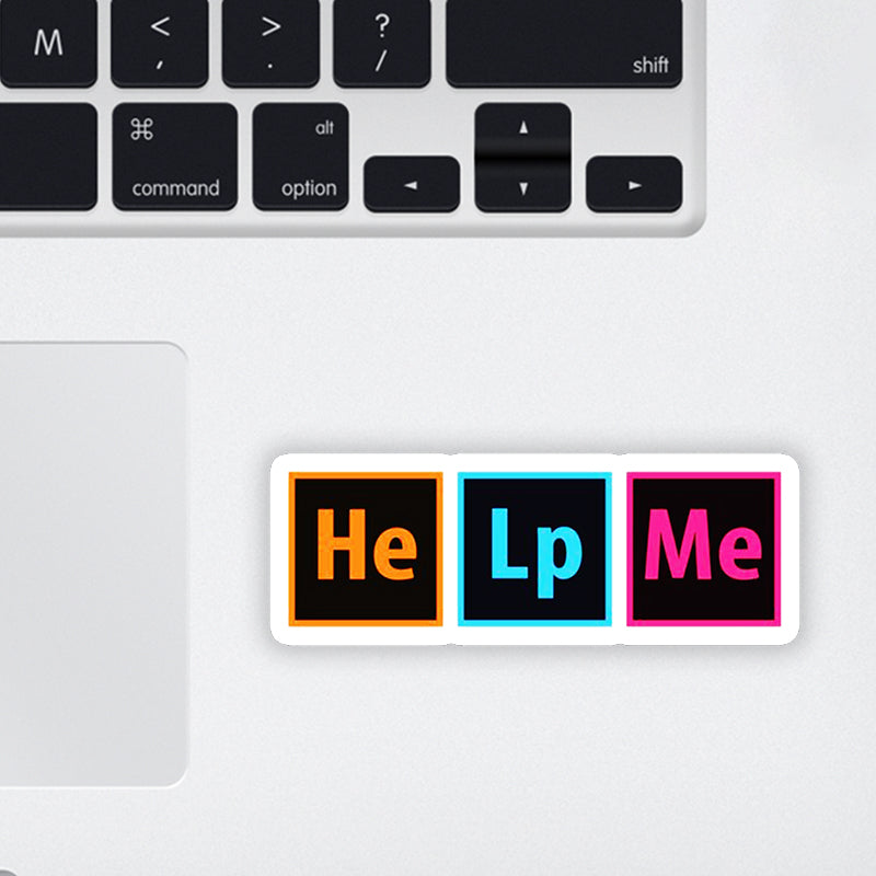 Help me Laptop Sticker