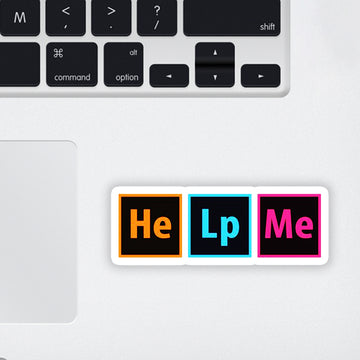 Help me Laptop Sticker