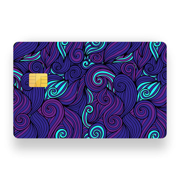 Blue Swirls Debit Card Skin