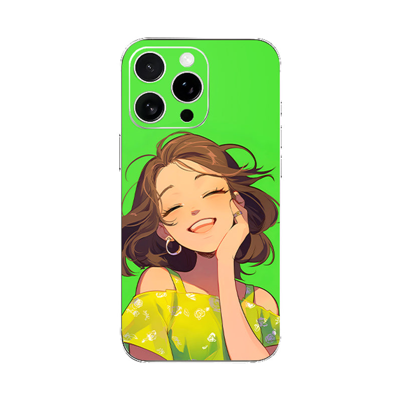 Happy Lady Mobile Phone Skin