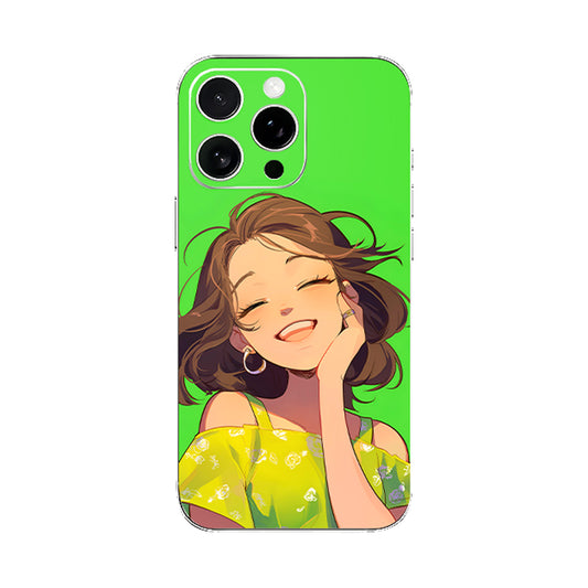Happy Lady Mobile Phone Skin