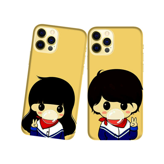Peaceful love Slim Hard Couple Phone Case
