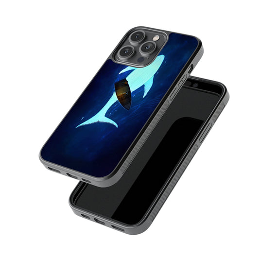 Voyagers With Whale Glossy Metal Case