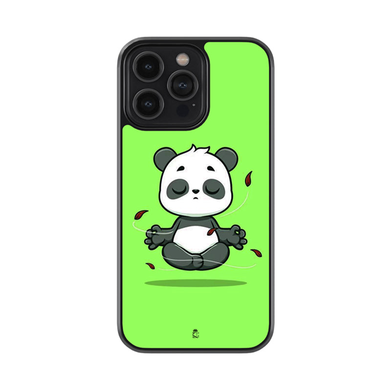Panda On Peace Glass Case