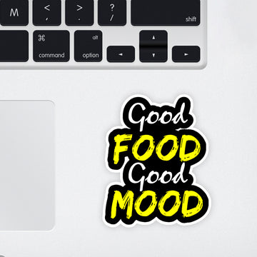 Good Food Good Mood Laptop Sticker