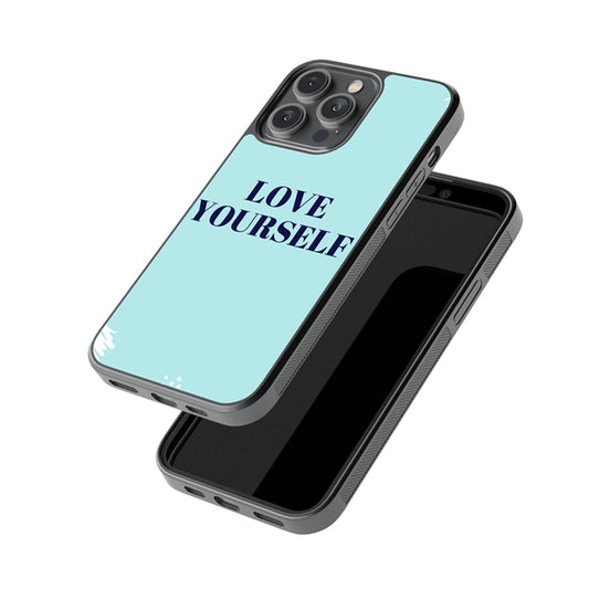 Love Yourself Glossy Metal Case