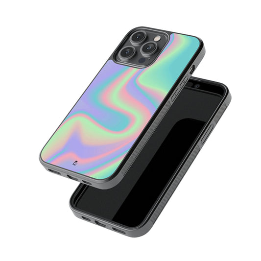 Prismatic Wave Gradient Glossy Metal Case