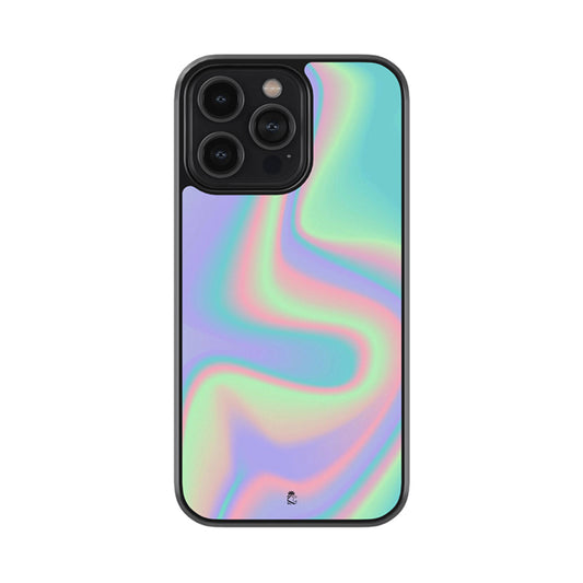 Prismatic Wave Gradient Glossy Metal Case