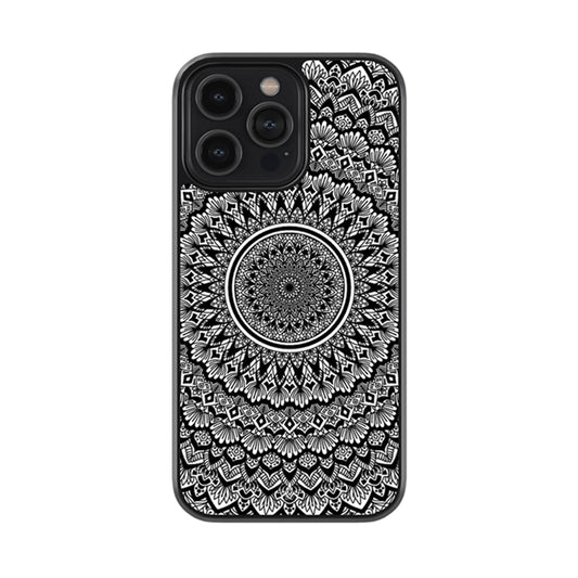 Black and White Mandala Glossy Metal Case