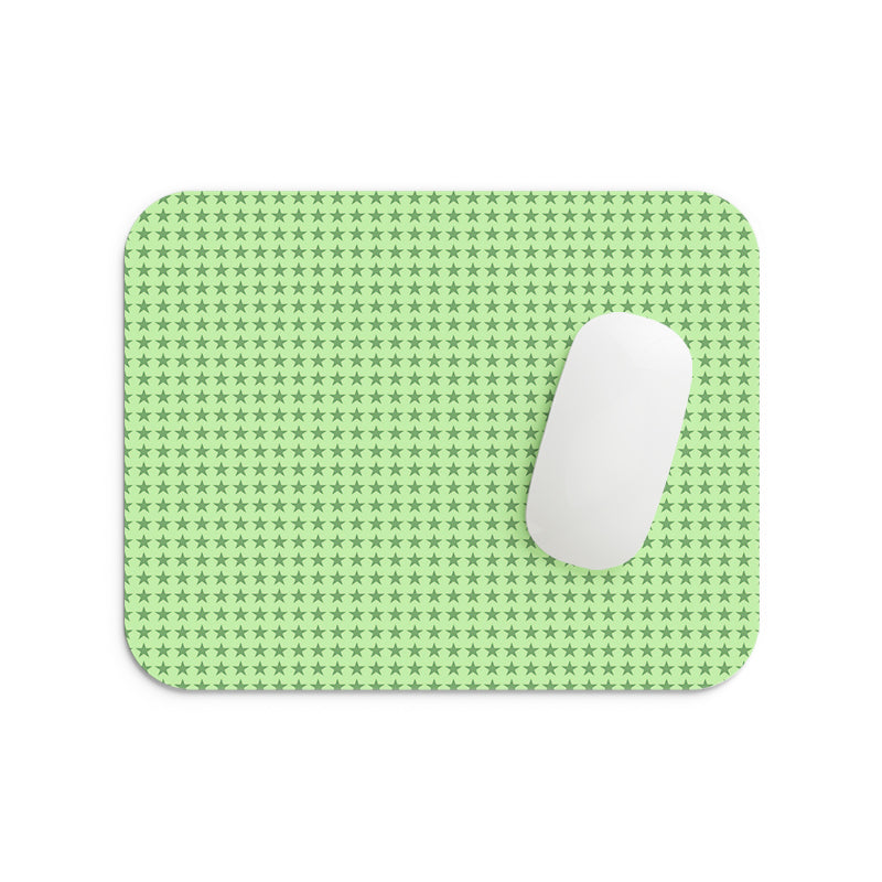 Green Stars Mouse Pad